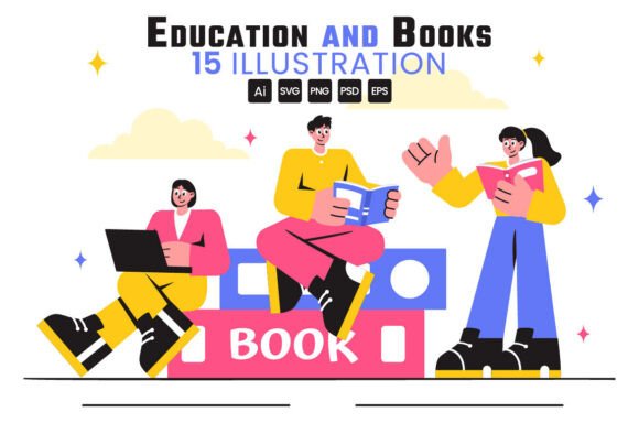 15 Education and Books Illustration: A Versatile Toolkit for Modern Learning Design