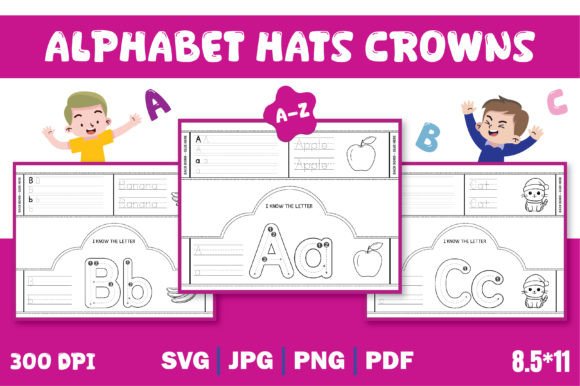 Alphabet Hats Crowns for Kids: Fun Learning