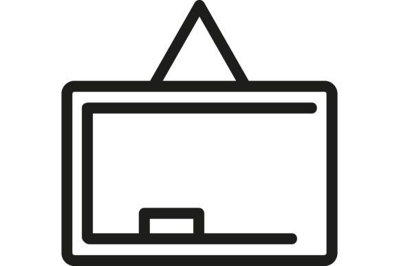 Chalkboard Line Icon: Classroom Blackboard and the Power of Minimalist Education Design