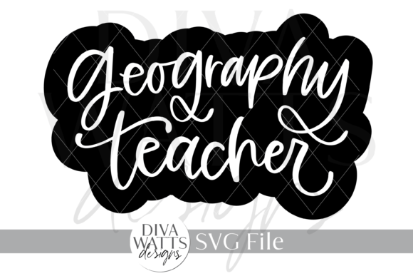 Geography Teacher Word Design SVG Guide