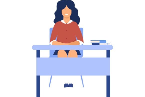 Intelligent Pupils Studying in Classroom: A Visual Anchor for Modern Educational Branding