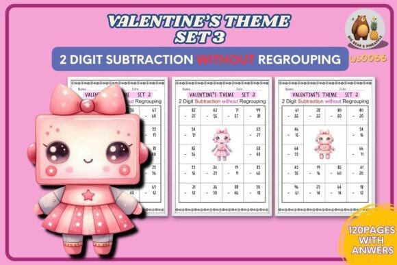 Mastering 2-Digit Subtraction Without Regrouping: A Valentine-Themed Educational Journey