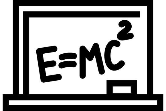 Physics Lesson Line Icon: Chalkboard, Formula, and the Power of Simple Visuals