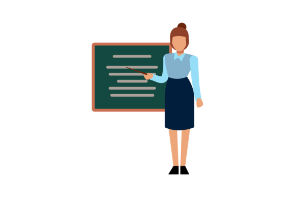 School Teacher Woman Presenting or Expl