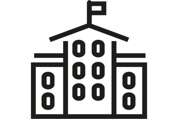 The Icon of School Building with Flag: A Symbol of Authority in Modern Education and Design