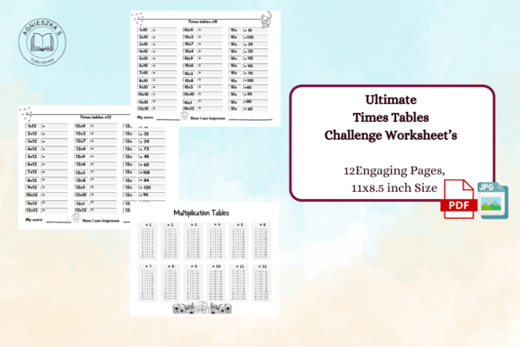 Ultimate Times Tables 11x8.5 Inch: A Practical Guide to Mastering Multiplication